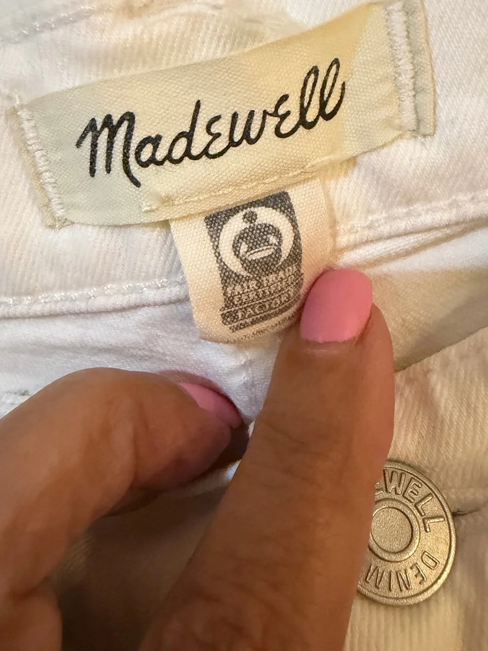 Madewell White Straight-Leg Jeans - Picture 3 of 7